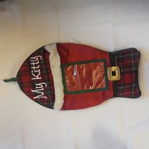 Dan Dee Collector's Choice Cat Plaid Christmas Stocking 17.5"x10.5"